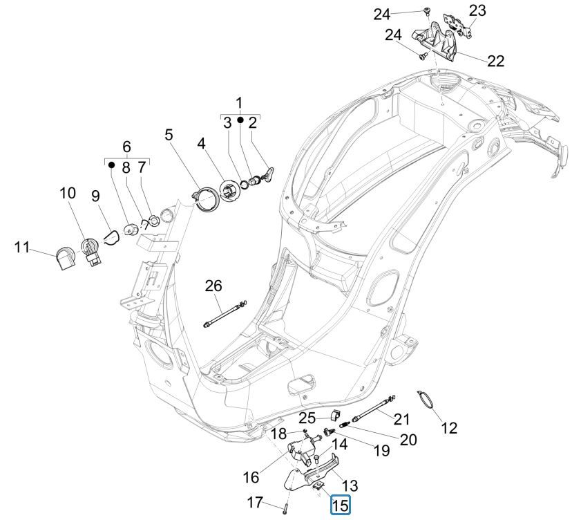 Zamki Vespa Primavera 125 4T 3S IE ABS