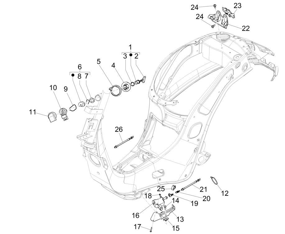 Zamki Vespa Sprint 125 4T 3S IE ABS