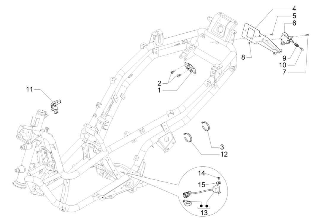 Zamki Piaggio MP3 300 ie E4 LT BUSINESS - SPORT NOABS-ABS 2016 - 2018 (EMEA)
