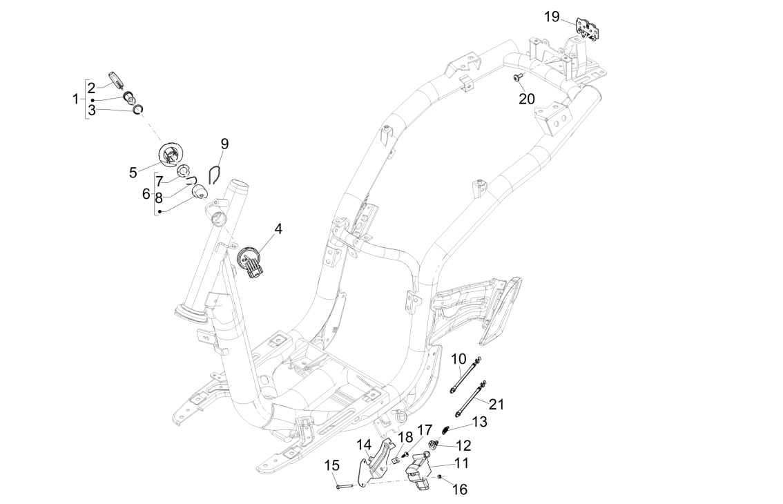 Zamki Piaggio Liberty 50 4-suwowy (IGET Euro 4)