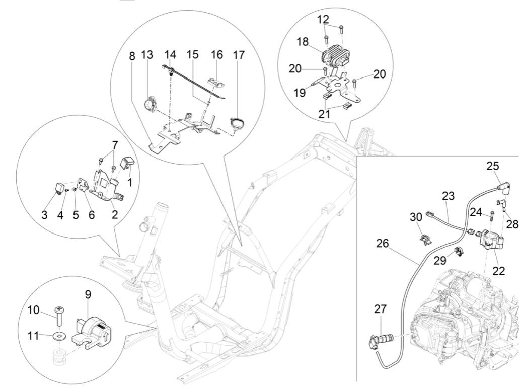 Piaggio Liberty 125 4-suwowy 3V IE Elektroniczne sterowniki ABS (IGET Euro 5)