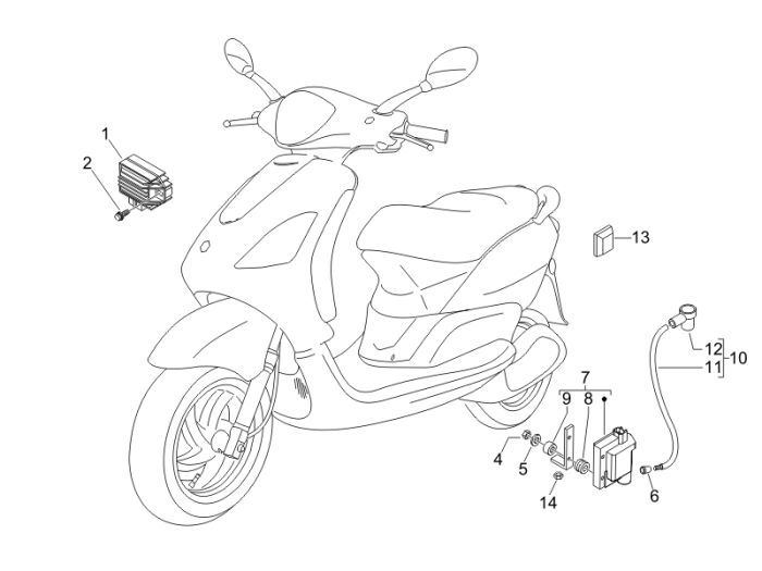 Części elektryczne Piaggio Fly 2-suwowy