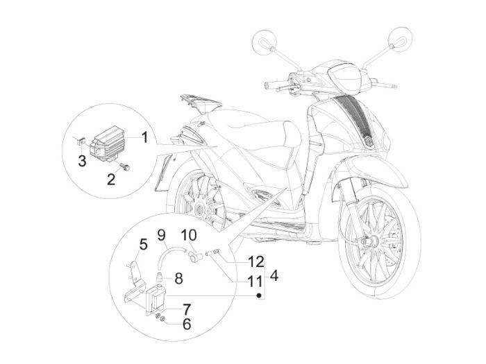Części elektryczne Piaggio Liberty 2-suwowy
