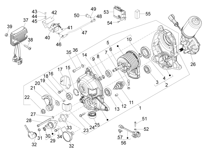Regulator napięcia - Elektroniczne jednostki sterujące - Cewka zapłonowa HS Piaggio MP3 300LT Sport 2009-2014