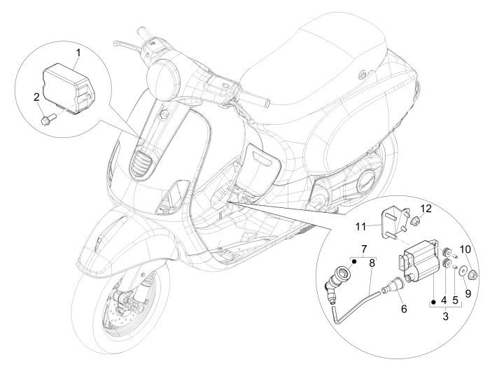 Części elektryczne 2 Vespa Lx 2-suwowy