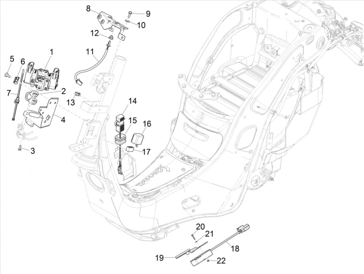Regulator napięcia Vespa Elettrica 25/KMH SCH E5 2021 (EMEA)