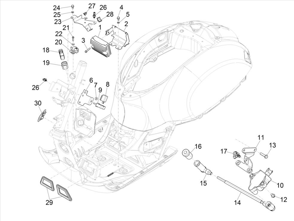 Regulator napięcia Vespa GTS 300 HPE 4T 4V IE ABS E4 2019 (EMEA)