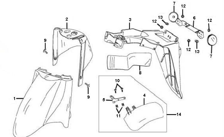 Błotnik Berini Speedy 4-suwowy