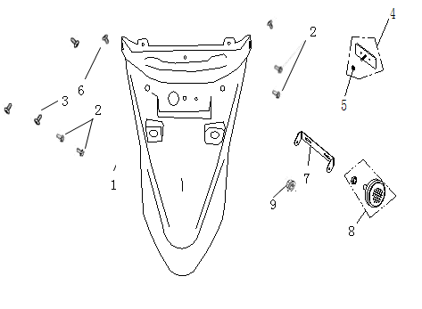 Błotnik China Ape50 biały