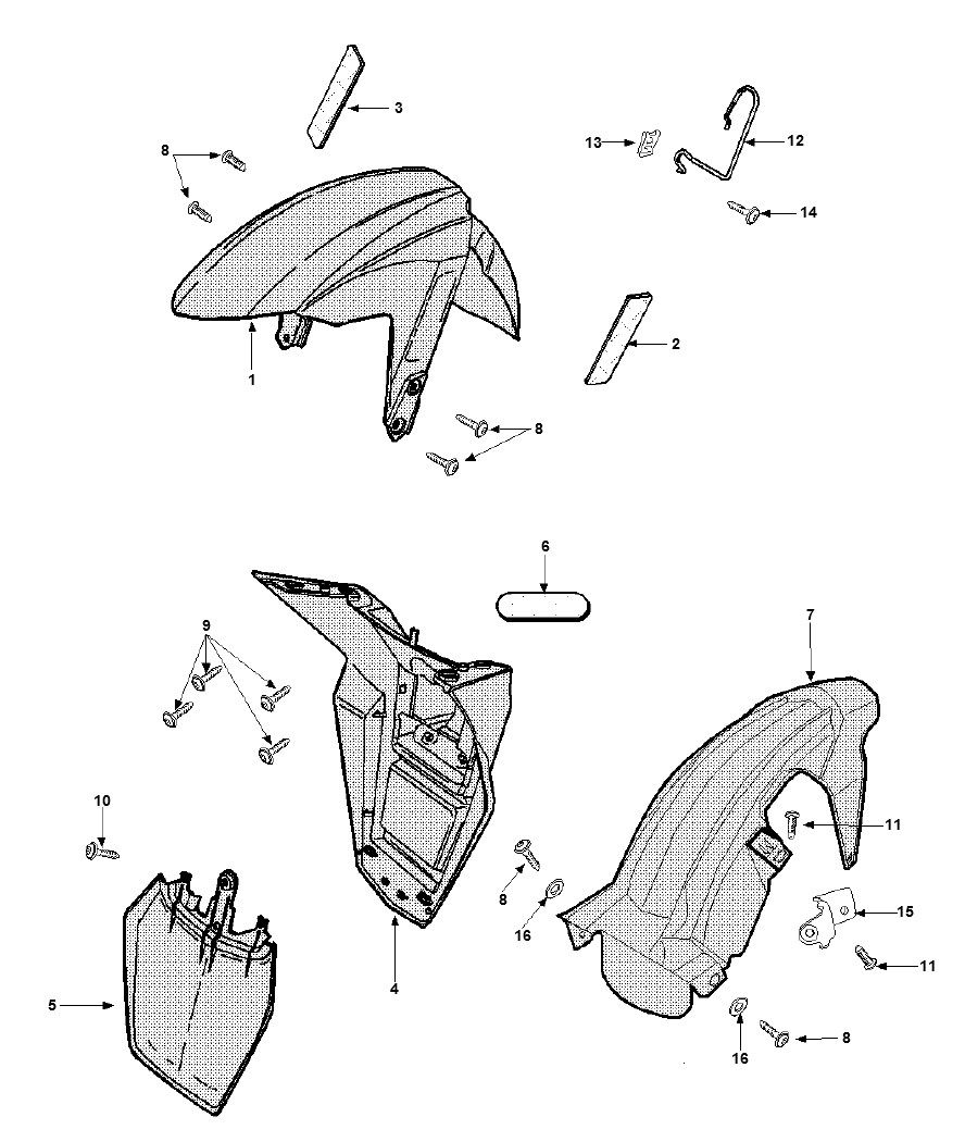 Błotnik Peugeot Speedfight 3 4-suwowy