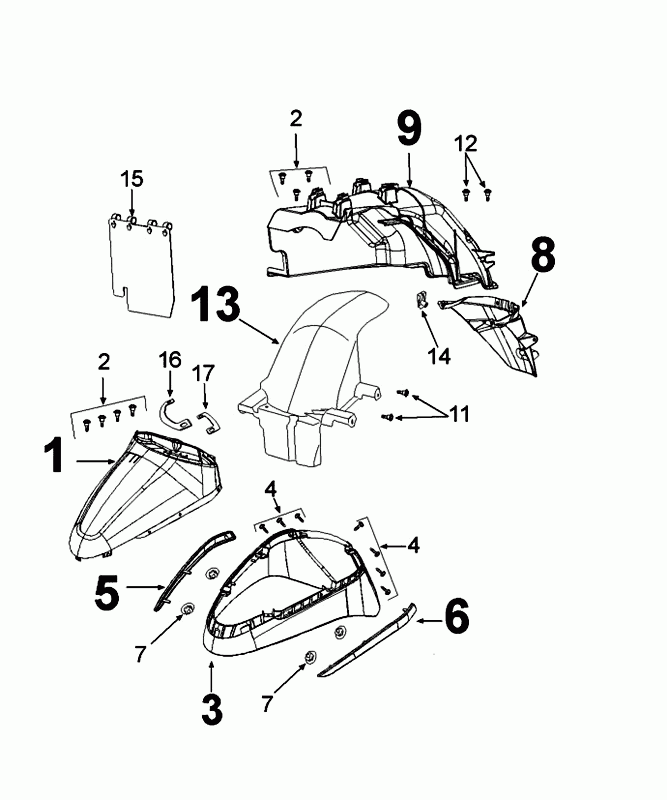 Błotniki Peugeot Django satynowe czekoladowe