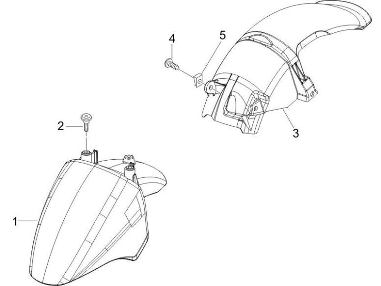 Błotnik Piaggio Zip 2000 4-suwowy AC biały 724