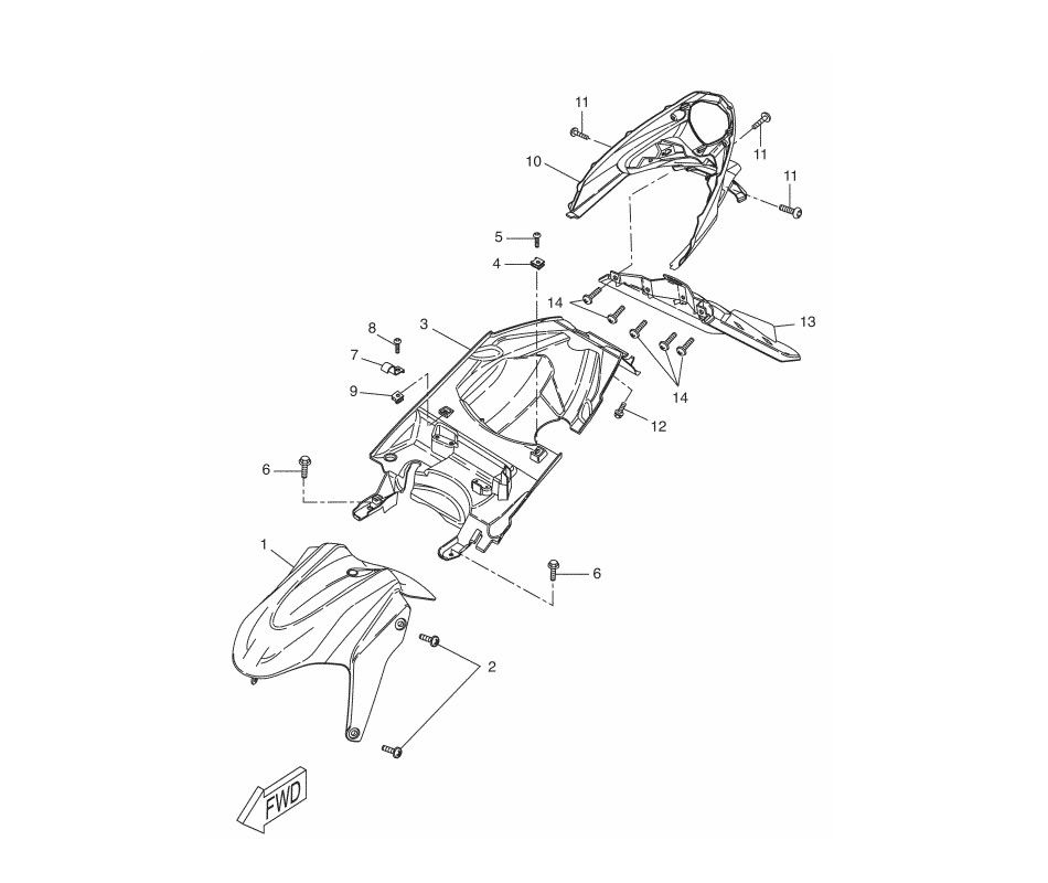 Błotnik Yamaha Aerox 2-suwowy 2013