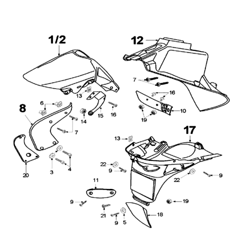 Błotniki Peugeot Speedfight 2 LC srebrny