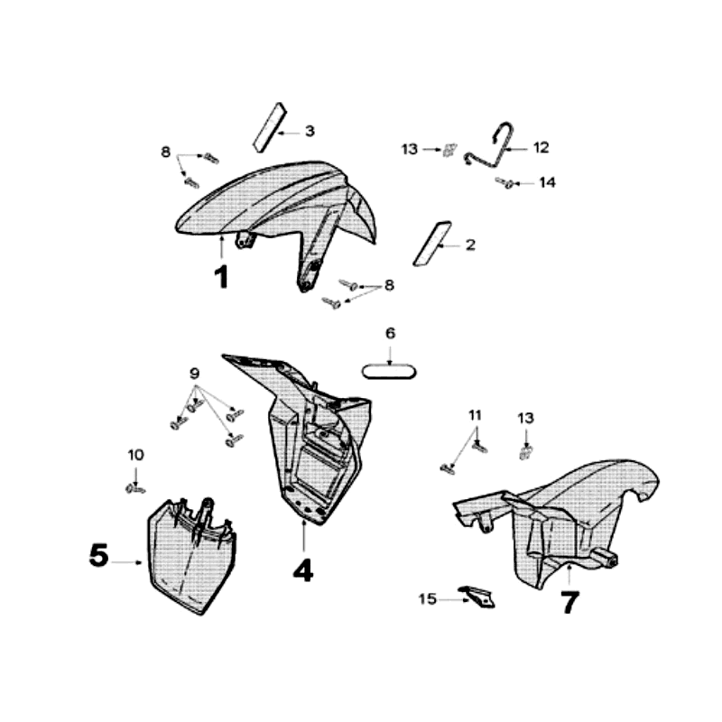 Błotniki Peugeot Speedfight 3 LC czerwone