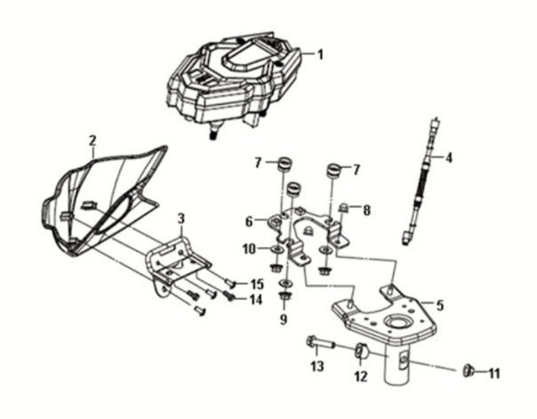 Speed meter Sym Crox 50 E5 RED/BLACK (R-086/BK-5560S)