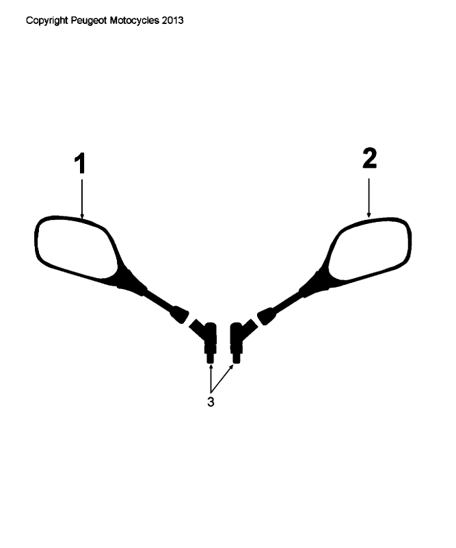 Lusterka Peugeot Citystar 50 Brązowe