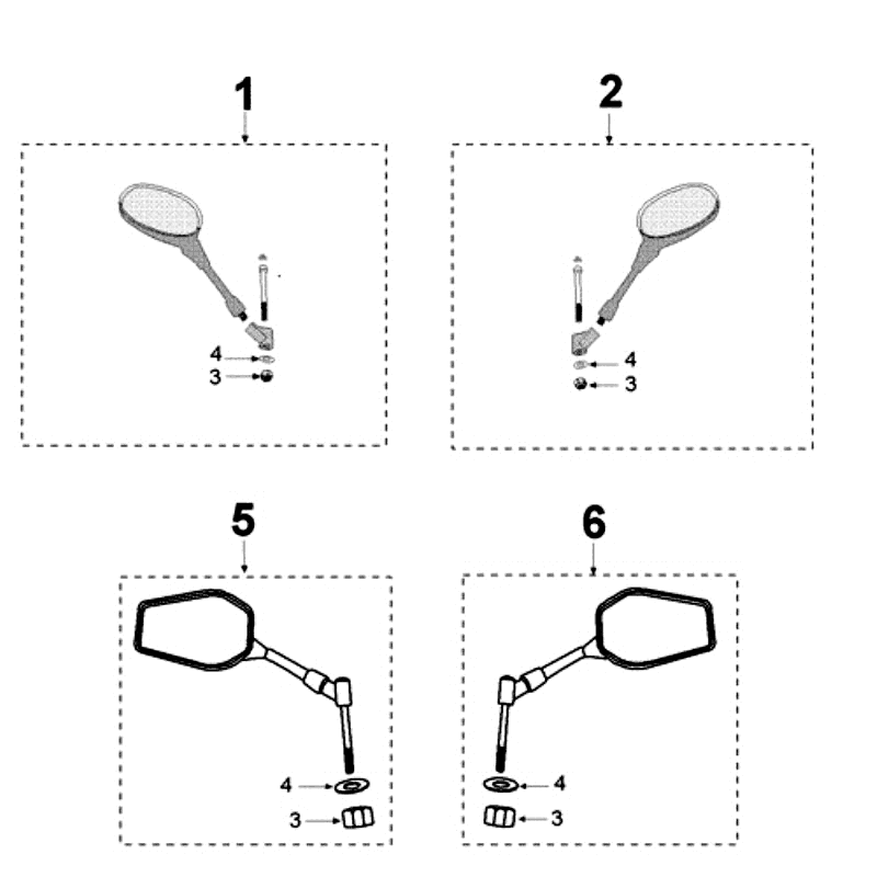 Lusterka Peugeot Jet Force LC czarne