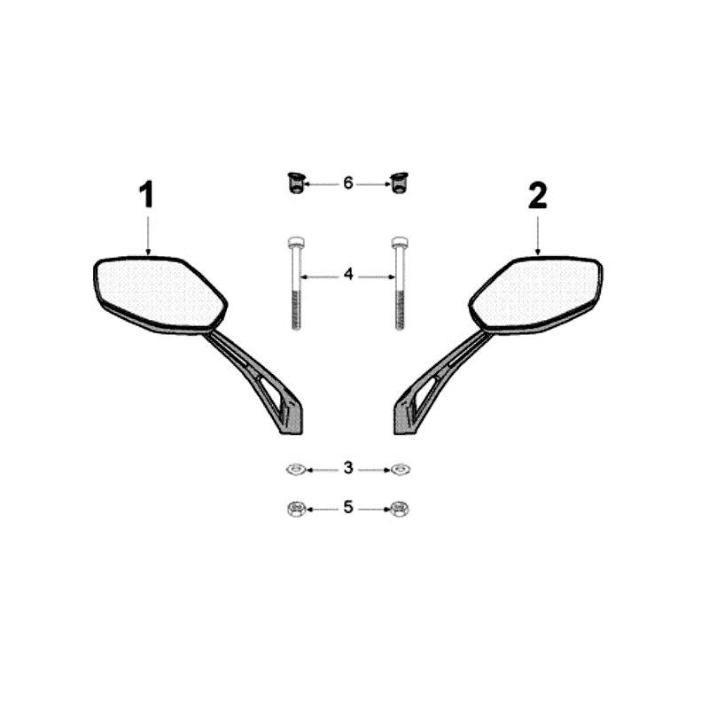 Lusterka Peugeot Speedfight 3 4-suwowe Szare