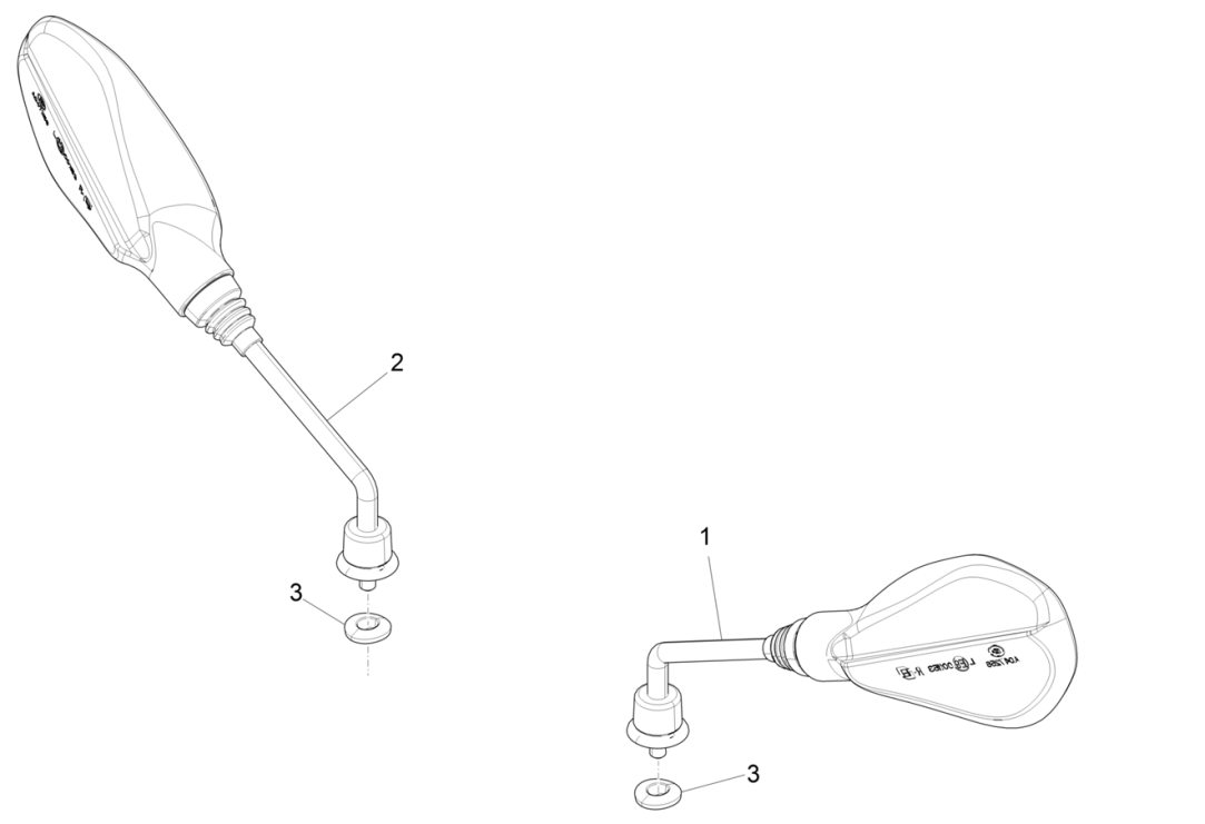 Lusterka Piaggo Zip 4-suwowy (wtrysk euro4 IGET)