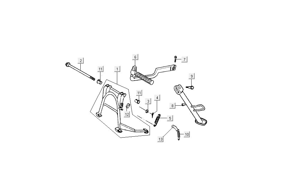 Standardowy Kick Kymco Dink AC 2-suwowy Srebrny