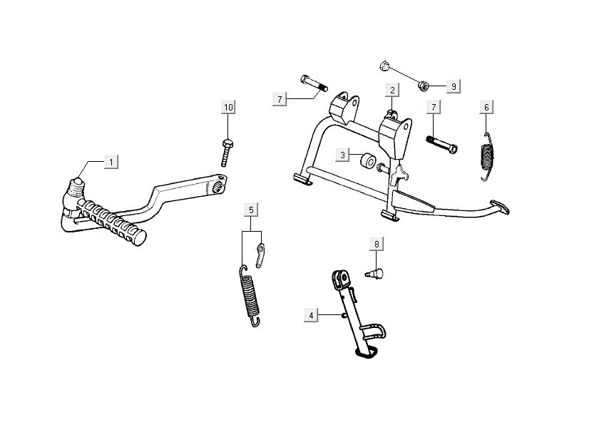 standardowy rozrusznik Kymco Sento 4-suwowy Spring Biały