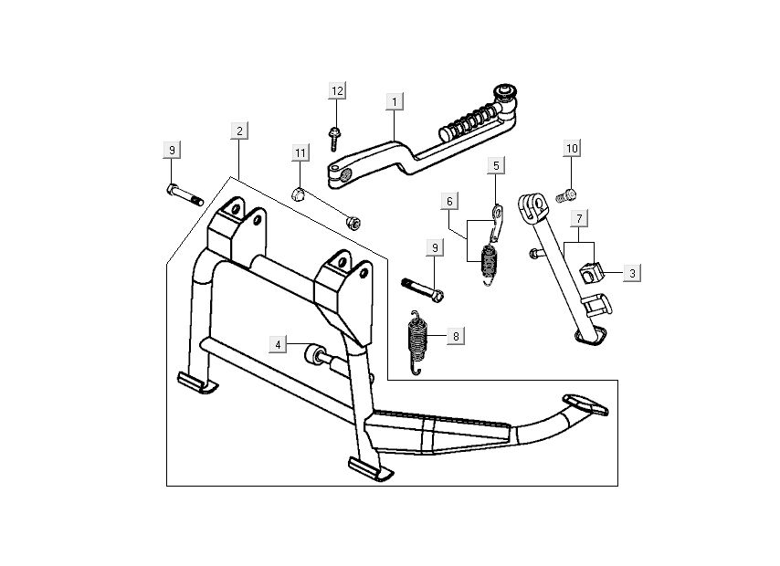 Standard - Kickstarter Kymco New Dink 4-suwowy ciemnoniebieski