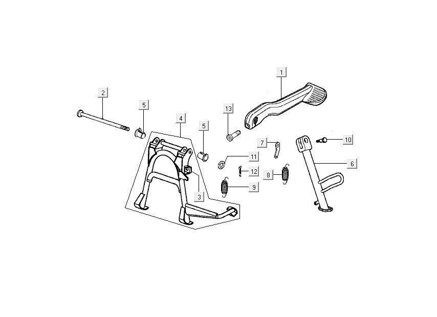 Kickstarter standardowy + Kymco People 2-suwowy ciemnoszary