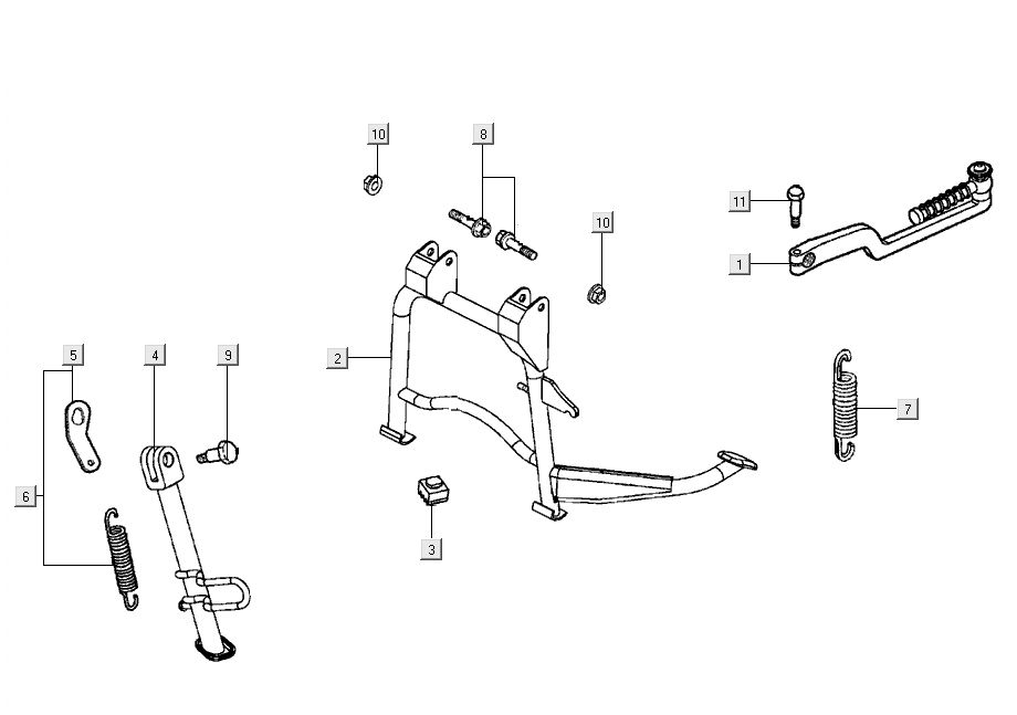 Kickstarter Standard + Kymco Super 8 Street 4-suwowy czerwony
