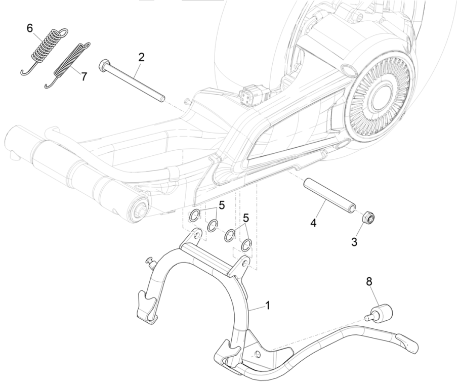 Standardowy/S Vespa Erica 45KM/H E5 2021 (EMEA)