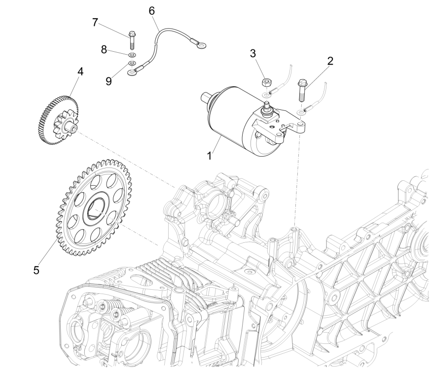 Uruchamianie - rozrusznik elektryczny Vespa Primavera 125 4T 3V IE ABS