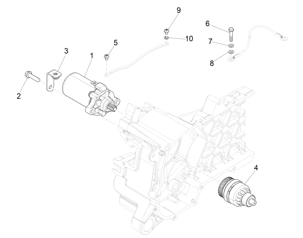 Bendix - 4-suwowy 3-zaworowy rozrusznik Vespa Sprint (wtrysk euro5 IGET)