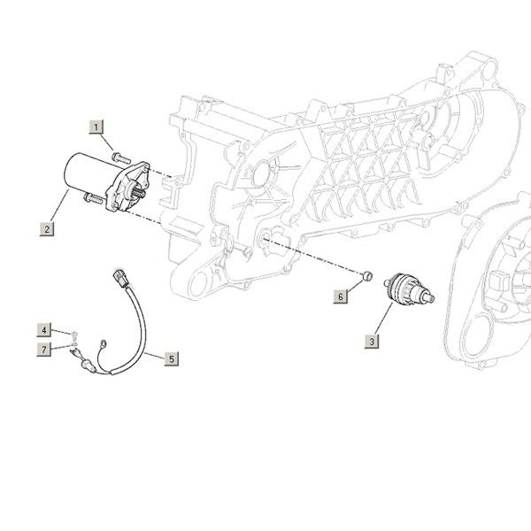 Rozrusznik Aprilia Mojito Custom 2t (silnik Piaggio) 2004 - 2010