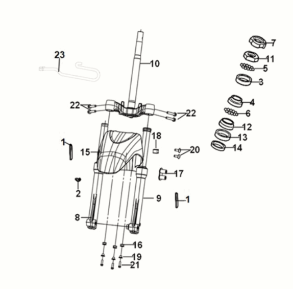 Głos kierowniczy - poduszka przednia Sym Symphony ST 50 E5 Szary/Czerwony (GY-430C) (Czerwone siedzenie)