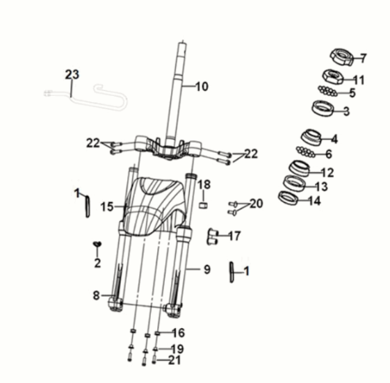 Głos kierowniczy - poduszka przednia Sym Symphony ST 50 E5 Biała (WH-8028P)