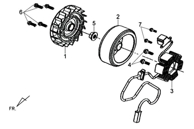 Kotwica/koło zamachowe Star Sym XPRO 50 E4
