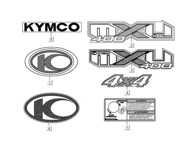 Naklejki Kymco MXU 400