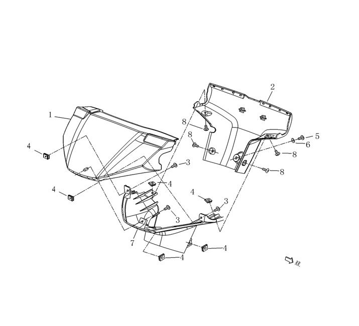 Elementy kierownicy Agm Qube czarny matowy