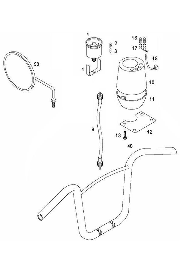 Kierownica Tomos Pack'r 2-suwowa