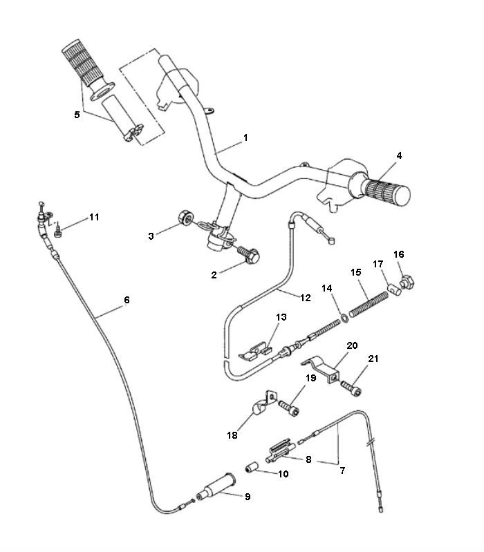 Kierownica Yamaha Bw 2-suwowa