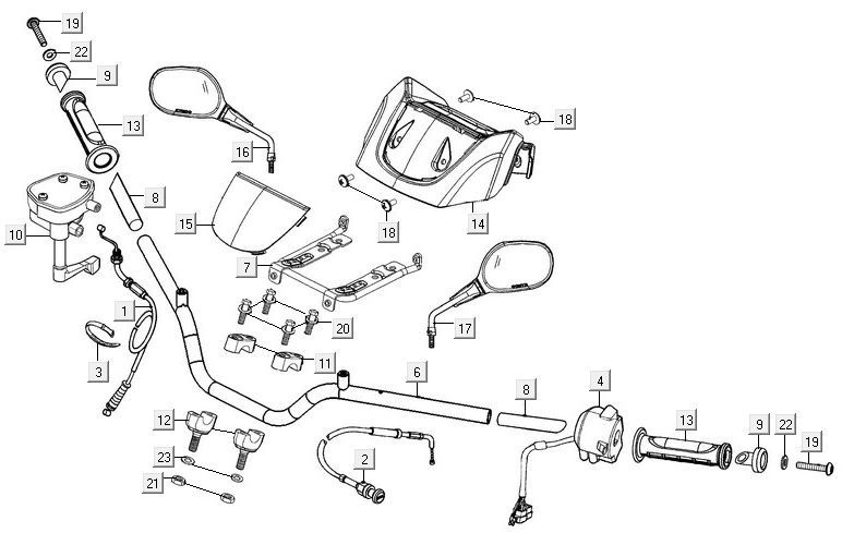 Części układu kierowniczego Kymco MXU 300R
