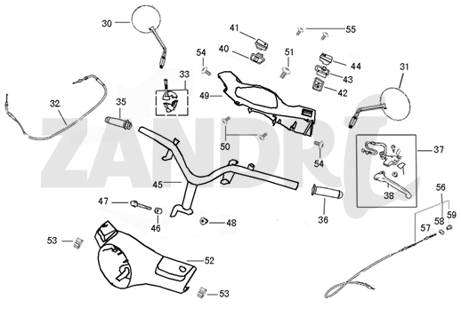Części kierownicze Eagle-Wing Napoli srebrne