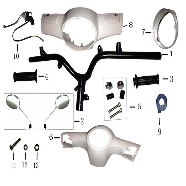 Części układu kierowniczego BTC Cruise Black