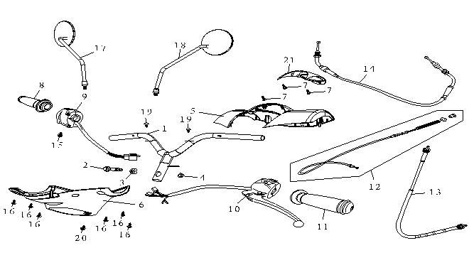 Części kierownicze China Fashion czarne