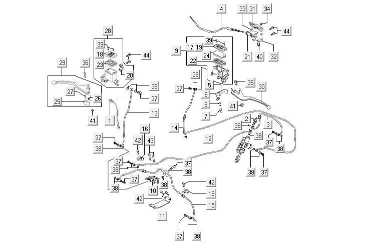 Części/przewody kierownicy MXU 400