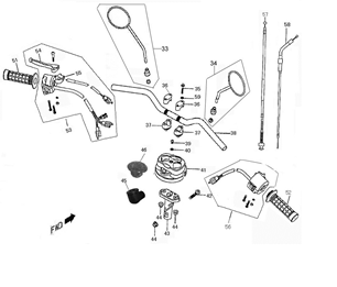 Części kierownicze Giantco Venus I matowe antracyt
