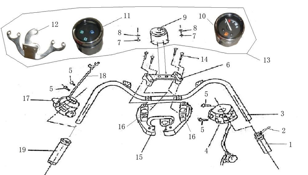 Części kierownicy Rover Exclusive niebieskie białe