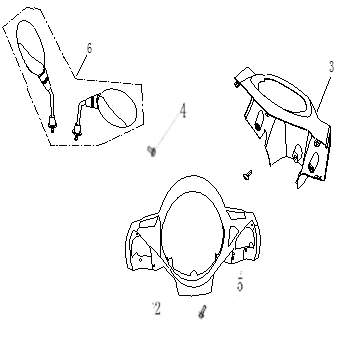 Czapki kierownicy - Lusterka China Ape50 brązowy