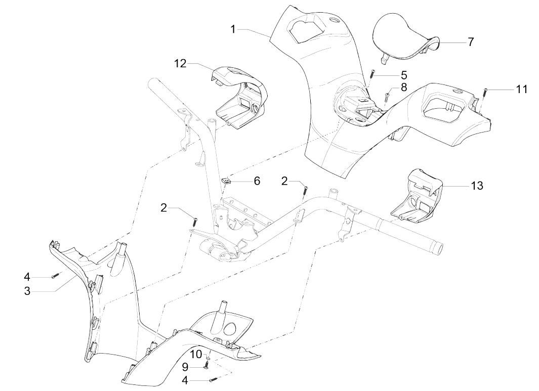 Piaggio MP3 300 HPE /300 HPE SPORT E5 ABS 2020-2022 osłony kierownicy (EMEA)