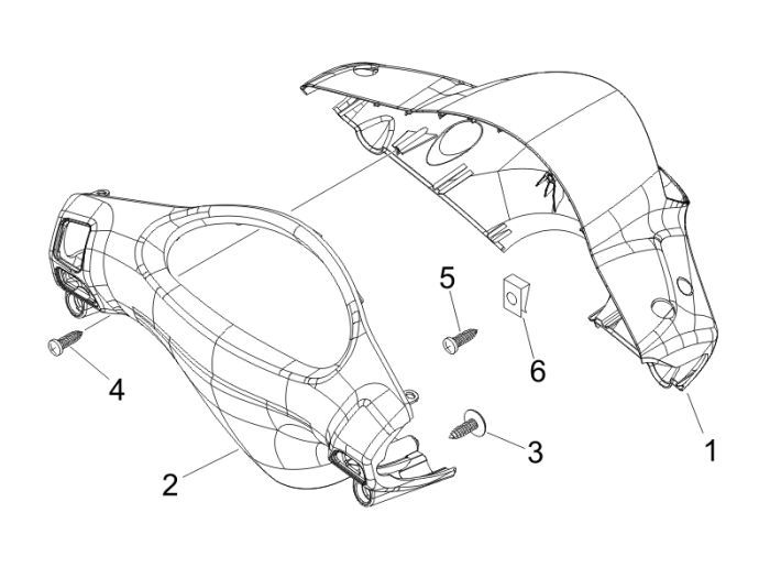 Wheelhouse Piaggio Fly 2-suwowy niebieski siderale 280